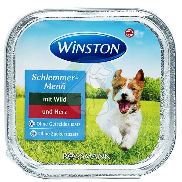 ووم سگ طعم گراز و دل winston 150gr